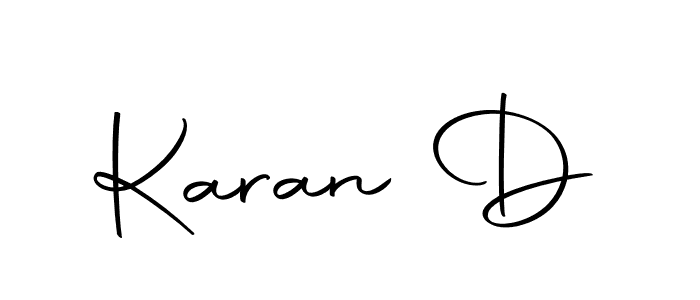 Design your own signature with our free online signature maker. With this signature software, you can create a handwritten (Autography-DOLnW) signature for name Karan D. Karan D signature style 10 images and pictures png