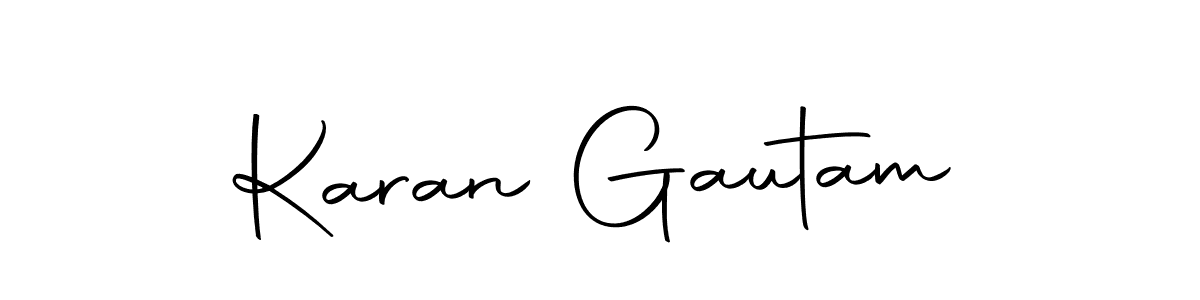 Use a signature maker to create a handwritten signature online. With this signature software, you can design (Autography-DOLnW) your own signature for name Karan Gautam. Karan Gautam signature style 10 images and pictures png