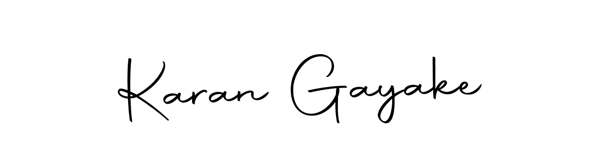 Create a beautiful signature design for name Karan Gayake. With this signature (Autography-DOLnW) fonts, you can make a handwritten signature for free. Karan Gayake signature style 10 images and pictures png