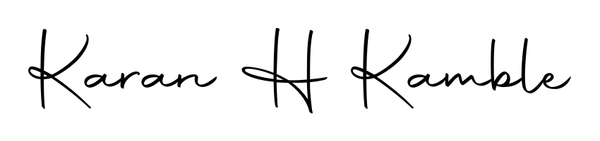 Looking for an artistic signature for Karan H Kamble? The Autography-DOLnW calligraphy style gives a sophisticated flow suitable for business cards and emails. Karan H Kamble signature style 10 images and pictures png