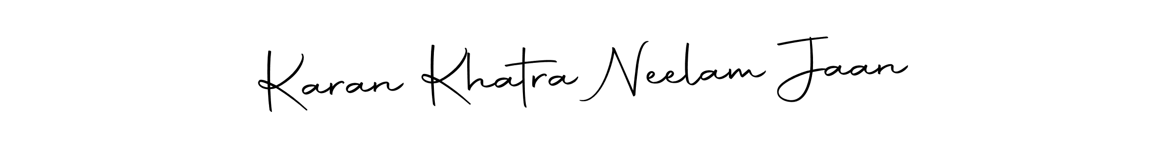 Create a beautiful signature design for name Karan Khatra Neelam Jaan. With this signature (Autography-DOLnW) fonts, you can make a handwritten signature for free. Karan Khatra Neelam Jaan signature style 10 images and pictures png