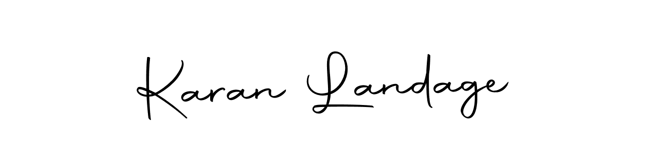 This is the best signature style for the Karan Landage name. Also you like these signature font (Autography-DOLnW). Mix name signature. Karan Landage signature style 10 images and pictures png
