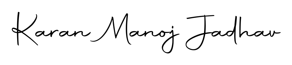 Enhance your business communications with Karan Manoj Jadhav signature in Autography-DOLnW lettering. Clean, modern, and universally compatible. Karan Manoj Jadhav signature style 10 images and pictures png