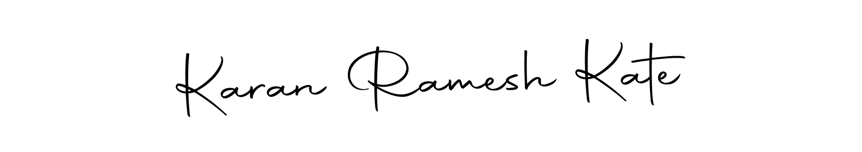 How to make Karan Ramesh Kate name signature. Use Autography-DOLnW style for creating short signs online. This is the latest handwritten sign. Karan Ramesh Kate signature style 10 images and pictures png