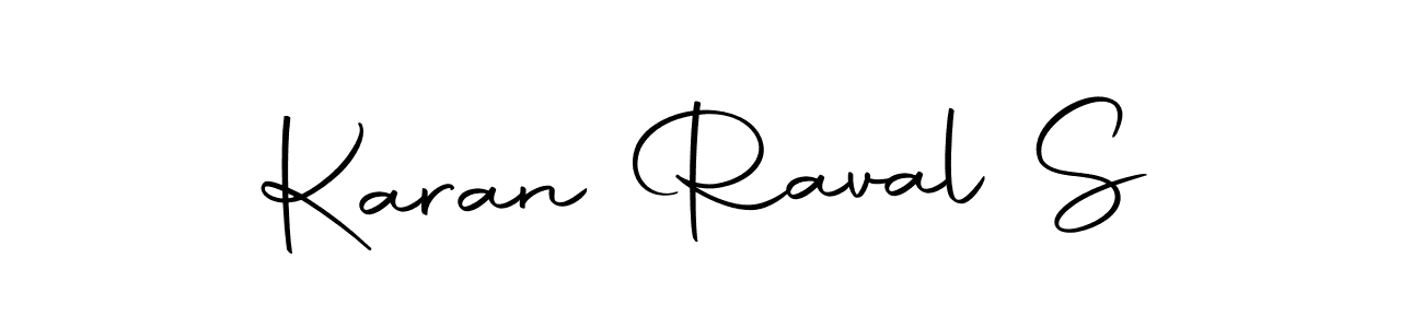 Create a beautiful signature design for name Karan Raval S. With this signature (Autography-DOLnW) fonts, you can make a handwritten signature for free. Karan Raval S signature style 10 images and pictures png