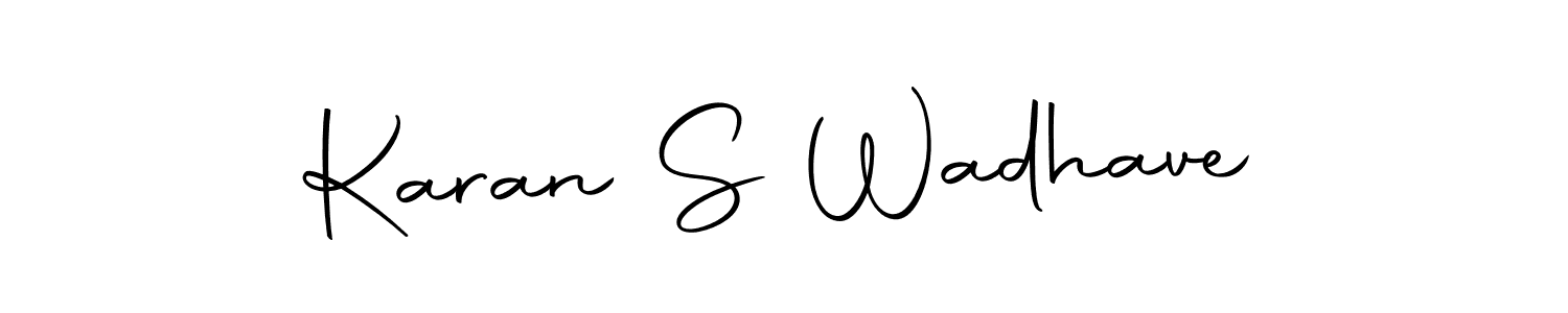 Make a beautiful signature design for name Karan S Wadhave. With this signature (Autography-DOLnW) style, you can create a handwritten signature for free. Karan S Wadhave signature style 10 images and pictures png