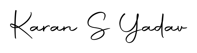 Designed for modern professionals: Karan S Yadav name signature crafted with Autography-DOLnW script. Ready for digital PDF workflows. Karan S Yadav signature style 10 images and pictures png