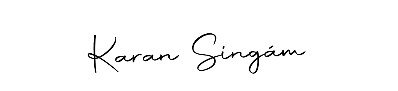 You should practise on your own different ways (Autography-DOLnW) to write your name (Karan Singám) in signature. don't let someone else do it for you. Karan Singám signature style 10 images and pictures png