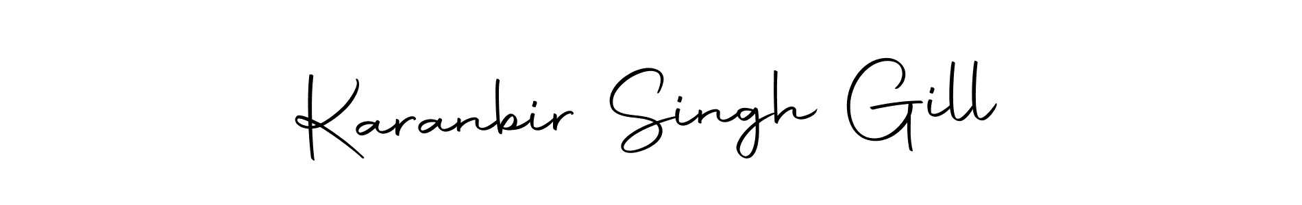 Design your own signature with our free online signature maker. With this signature software, you can create a handwritten (Autography-DOLnW) signature for name Karanbir Singh Gill. Karanbir Singh Gill signature style 10 images and pictures png