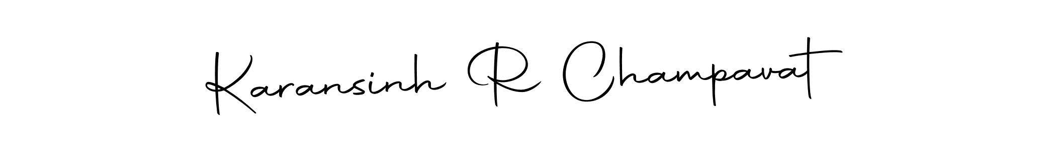 Design your own signature with our free online signature maker. With this signature software, you can create a handwritten (Autography-DOLnW) signature for name Karansinh R Champavat. Karansinh R Champavat signature style 10 images and pictures png