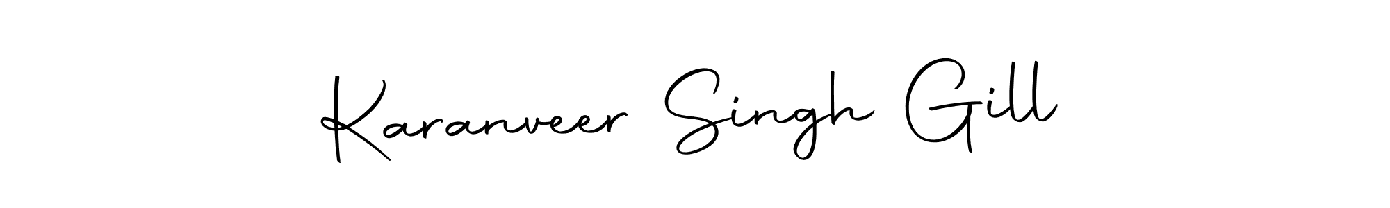 Design your own signature with our free online signature maker. With this signature software, you can create a handwritten (Autography-DOLnW) signature for name Karanveer Singh Gill. Karanveer Singh Gill signature style 10 images and pictures png