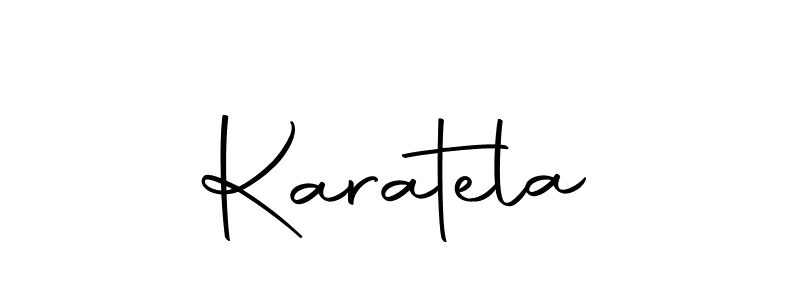Design your own signature with our free online signature maker. With this signature software, you can create a handwritten (Autography-DOLnW) signature for name Karatela. Karatela signature style 10 images and pictures png