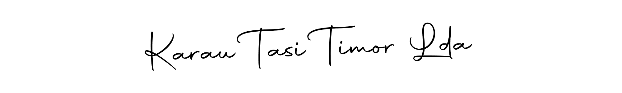 Make a short Karau Tasi Timor Lda signature style. Manage your documents anywhere anytime using Autography-DOLnW. Create and add eSignatures, submit forms, share and send files easily. Karau Tasi Timor Lda signature style 10 images and pictures png