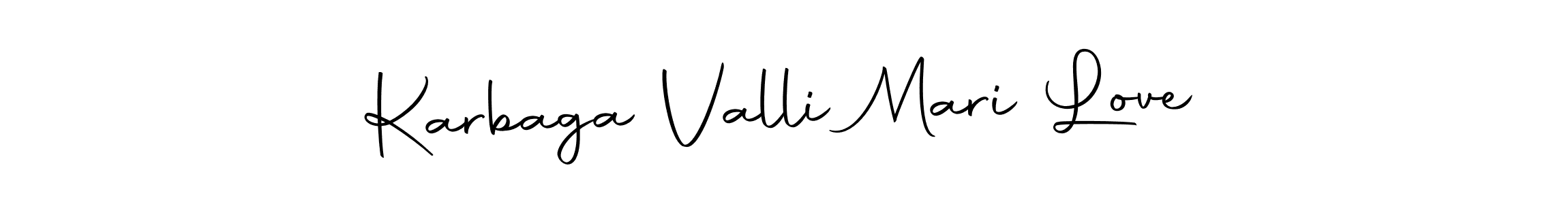 How to make Karbaga Valli Mari Love name signature. Use Autography-DOLnW style for creating short signs online. This is the latest handwritten sign. Karbaga Valli Mari Love signature style 10 images and pictures png