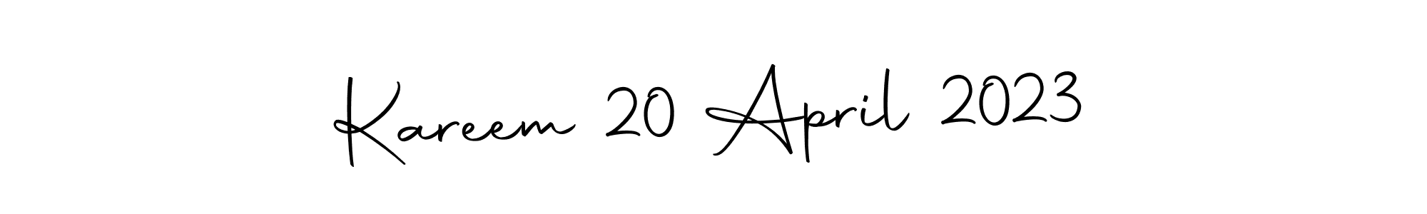 How to make Kareem 20 April 2023 signature? Autography-DOLnW is a professional autograph style. Create handwritten signature for Kareem 20 April 2023 name. Kareem 20 April 2023 signature style 10 images and pictures png