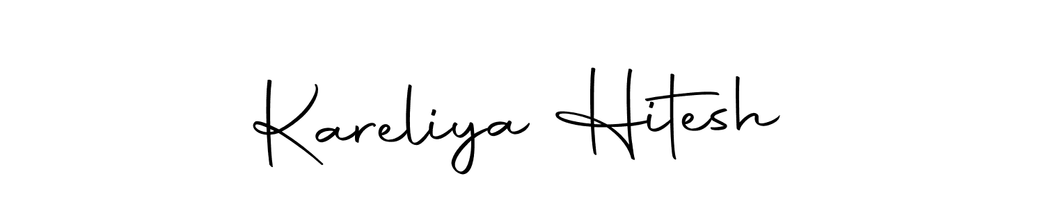 Make a short Kareliya Hitesh signature style. Manage your documents anywhere anytime using Autography-DOLnW. Create and add eSignatures, submit forms, share and send files easily. Kareliya Hitesh signature style 10 images and pictures png