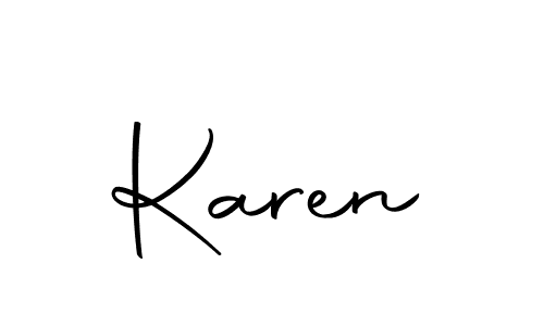 You should practise on your own different ways (Autography-DOLnW) to write your name (Karen) in signature. don't let someone else do it for you. Karen signature style 10 images and pictures png