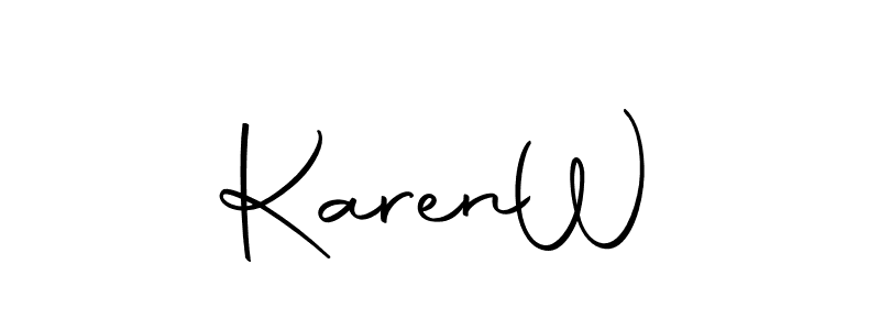 The best way (Autography-DOLnW) to make a short signature is to pick only two or three words in your name. The name Karen  W include a total of six letters. For converting this name. Karen  W signature style 10 images and pictures png