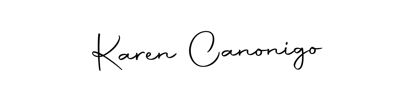 Use a signature maker to create a handwritten signature online. With this signature software, you can design (Autography-DOLnW) your own signature for name Karen Canonigo. Karen Canonigo signature style 10 images and pictures png