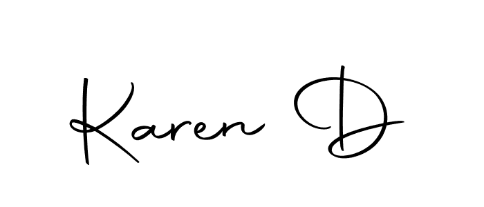 Use a signature maker to create a handwritten signature online. With this signature software, you can design (Autography-DOLnW) your own signature for name Karen D. Karen D signature style 10 images and pictures png