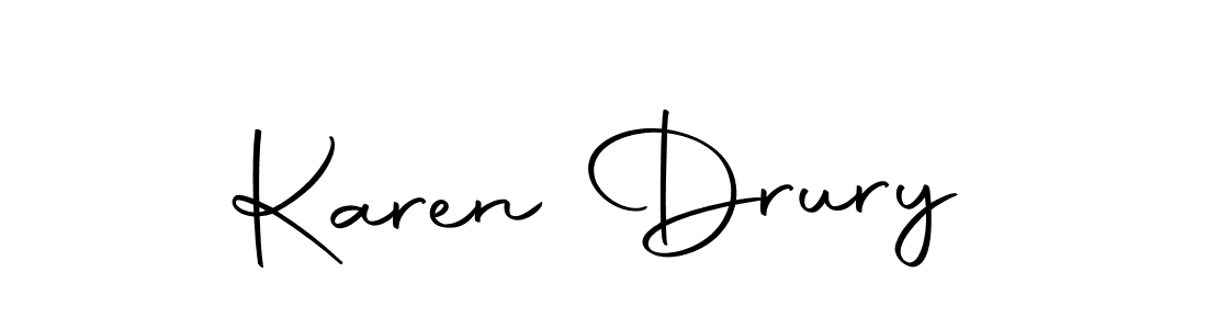 Karen Drury stylish signature style. Best Handwritten Sign (Autography-DOLnW) for my name. Handwritten Signature Collection Ideas for my name Karen Drury. Karen Drury signature style 10 images and pictures png