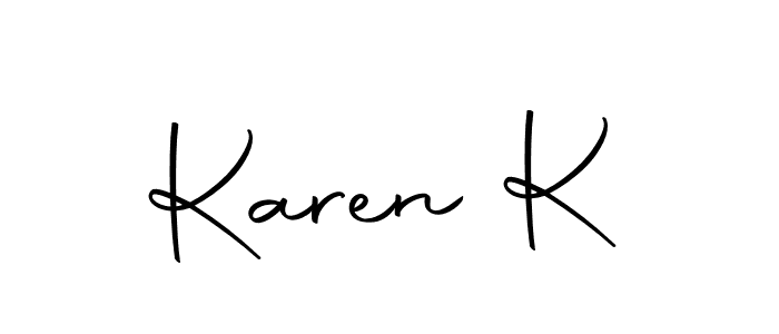 Karen K stylish signature style. Best Handwritten Sign (Autography-DOLnW) for my name. Handwritten Signature Collection Ideas for my name Karen K. Karen K signature style 10 images and pictures png