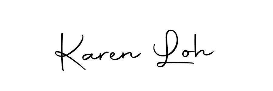 Use a signature maker to create a handwritten signature online. With this signature software, you can design (Autography-DOLnW) your own signature for name Karen Loh. Karen Loh signature style 10 images and pictures png