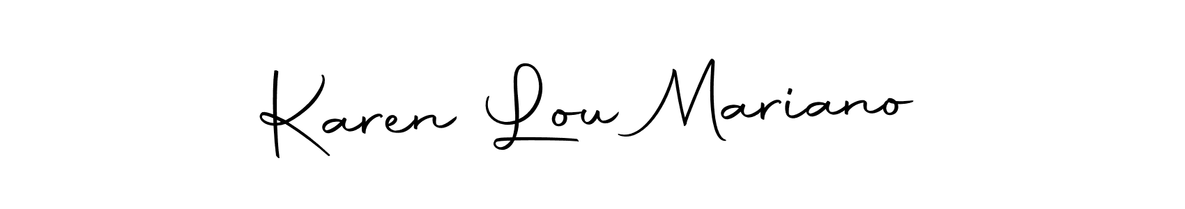 if you are searching for the best signature style for your name Karen Lou Mariano. so please give up your signature search. here we have designed multiple signature styles  using Autography-DOLnW. Karen Lou Mariano signature style 10 images and pictures png