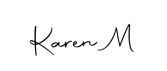 Design your own signature with our free online signature maker. With this signature software, you can create a handwritten (Autography-DOLnW) signature for name Karen M. Karen M signature style 10 images and pictures png