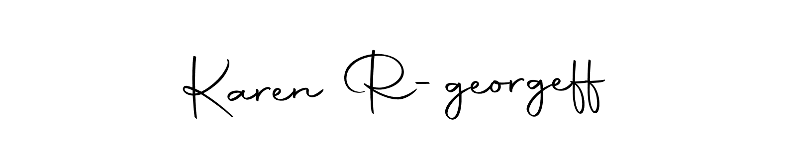 Similarly Autography-DOLnW is the best handwritten signature design. Signature creator online .You can use it as an online autograph creator for name Karen R-georgeff. Karen R-georgeff signature style 10 images and pictures png