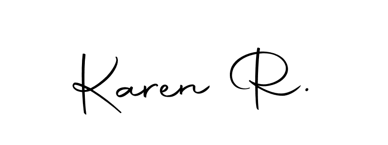 Make a beautiful signature design for name Karen R.. With this signature (Autography-DOLnW) style, you can create a handwritten signature for free. Karen R. signature style 10 images and pictures png