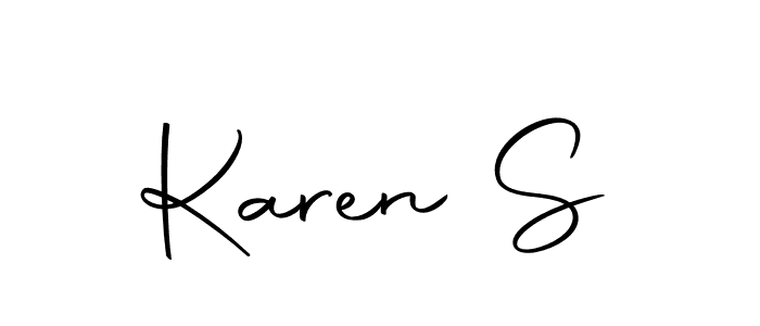 You should practise on your own different ways (Autography-DOLnW) to write your name (Karen S) in signature. don't let someone else do it for you. Karen S signature style 10 images and pictures png