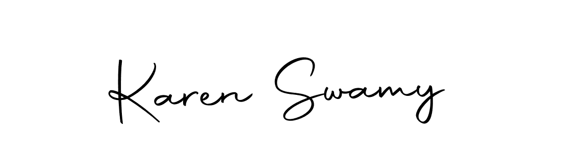 Karen Swamy stylish signature style. Best Handwritten Sign (Autography-DOLnW) for my name. Handwritten Signature Collection Ideas for my name Karen Swamy. Karen Swamy signature style 10 images and pictures png