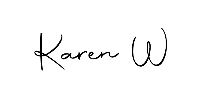 if you are searching for the best signature style for your name Karen W. so please give up your signature search. here we have designed multiple signature styles  using Autography-DOLnW. Karen W signature style 10 images and pictures png
