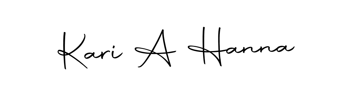 Create a beautiful signature design for name Kari A Hanna. With this signature (Autography-DOLnW) fonts, you can make a handwritten signature for free. Kari A Hanna signature style 10 images and pictures png