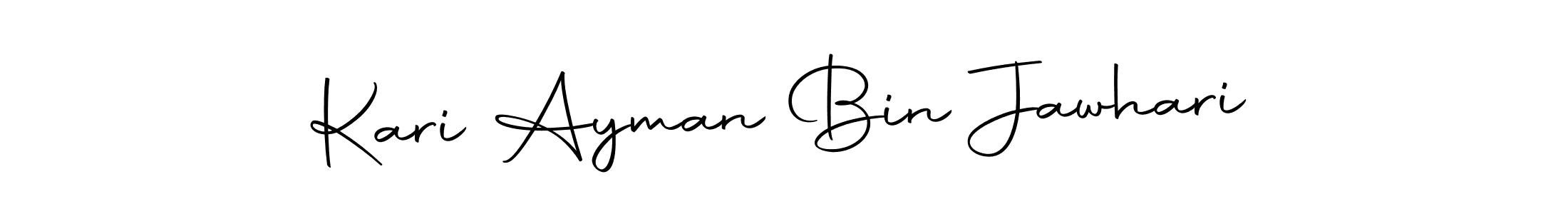 Create a beautiful signature design for name Kari Ayman Bin Jawhari. With this signature (Autography-DOLnW) fonts, you can make a handwritten signature for free. Kari Ayman Bin Jawhari signature style 10 images and pictures png