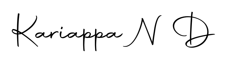 The best way (Autography-DOLnW) to make a short signature is to pick only two or three words in your name. For converting this name Kariappa N D. Kariappa N D signature style 10 images and pictures png