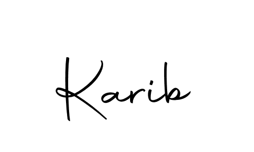 You should practise on your own different ways (Autography-DOLnW) to write your name (Karib) in signature. don't let someone else do it for you. Karib signature style 10 images and pictures png