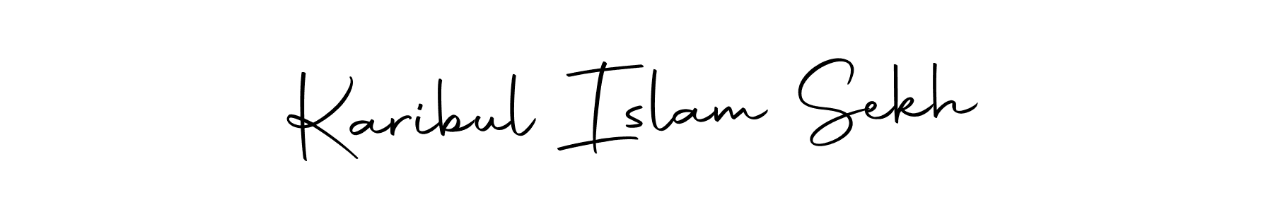 The best way (Autography-DOLnW) to make a short signature is to pick only two or three words in your name. The name Karibul Islam Sekh include a total of six letters. For converting this name. Karibul Islam Sekh signature style 10 images and pictures png