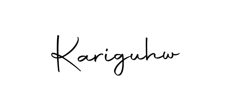 How to make Kariguhw name signature. Use Autography-DOLnW style for creating short signs online. This is the latest handwritten sign. Kariguhw signature style 10 images and pictures png