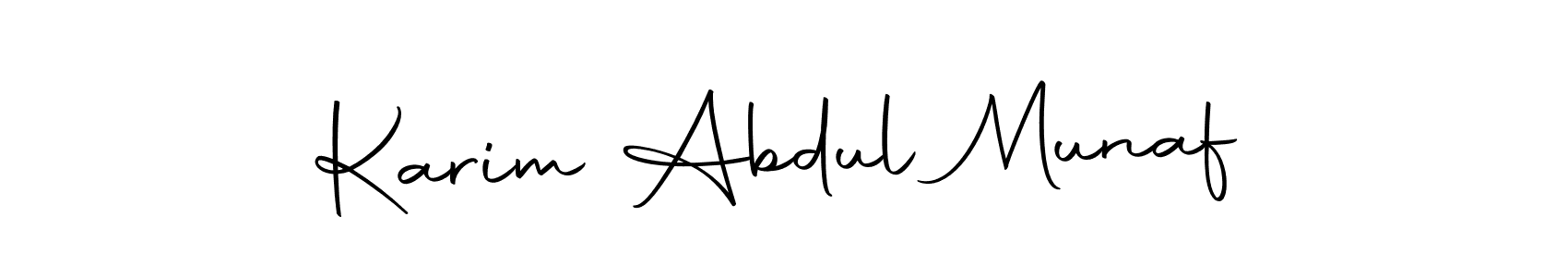 Make a beautiful signature design for name Karim Abdul Munaf. With this signature (Autography-DOLnW) style, you can create a handwritten signature for free. Karim Abdul Munaf signature style 10 images and pictures png