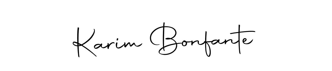 How to make Karim Bonfante name signature. Use Autography-DOLnW style for creating short signs online. This is the latest handwritten sign. Karim Bonfante signature style 10 images and pictures png
