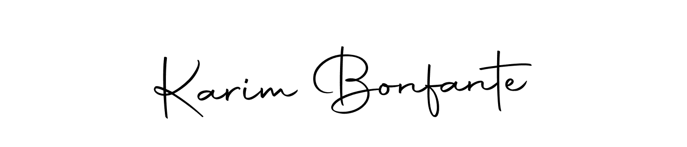 How to make Karim Bonfante name signature. Use Autography-DOLnW style for creating short signs online. This is the latest handwritten sign. Karim Bonfante signature style 10 images and pictures png