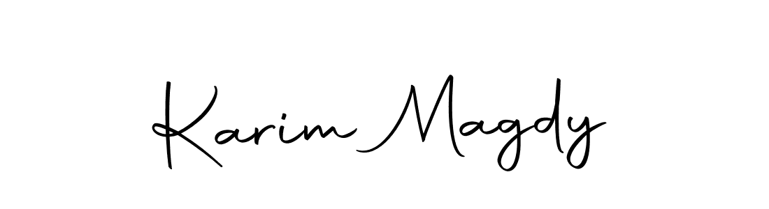 Design your own signature with our free online signature maker. With this signature software, you can create a handwritten (Autography-DOLnW) signature for name Karim Magdy. Karim Magdy signature style 10 images and pictures png