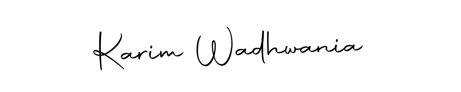 Create a beautiful signature design for name Karim Wadhwania. With this signature (Autography-DOLnW) fonts, you can make a handwritten signature for free. Karim Wadhwania signature style 10 images and pictures png