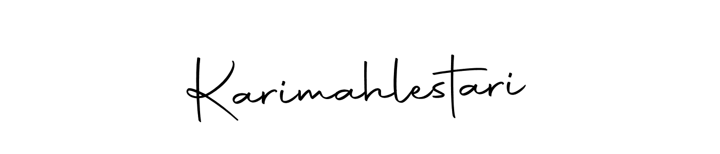 You should practise on your own different ways (Autography-DOLnW) to write your name (Karimahlestari) in signature. don't let someone else do it for you. Karimahlestari signature style 10 images and pictures png