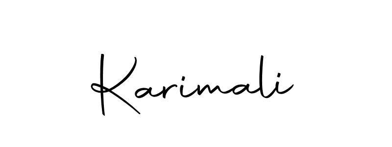 Design your own signature with our free online signature maker. With this signature software, you can create a handwritten (Autography-DOLnW) signature for name Karimali. Karimali signature style 10 images and pictures png