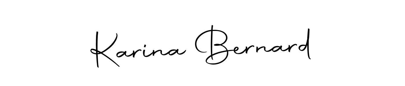 How to make Karina Bernard name signature. Use Autography-DOLnW style for creating short signs online. This is the latest handwritten sign. Karina Bernard signature style 10 images and pictures png