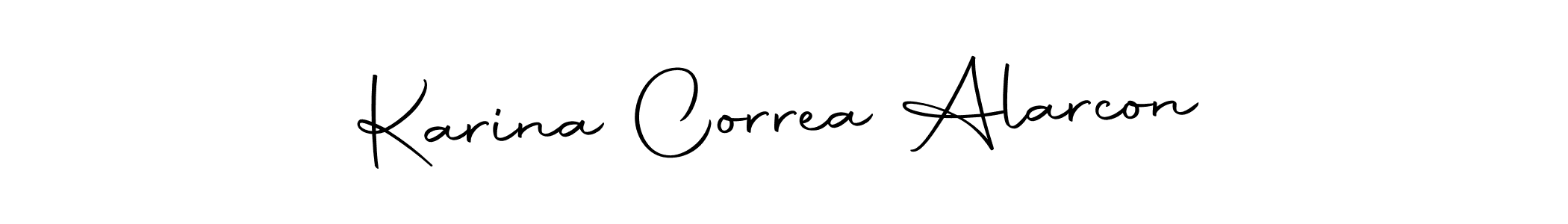 Make a short Karina Correa Alarcon signature style. Manage your documents anywhere anytime using Autography-DOLnW. Create and add eSignatures, submit forms, share and send files easily. Karina Correa Alarcon signature style 10 images and pictures png