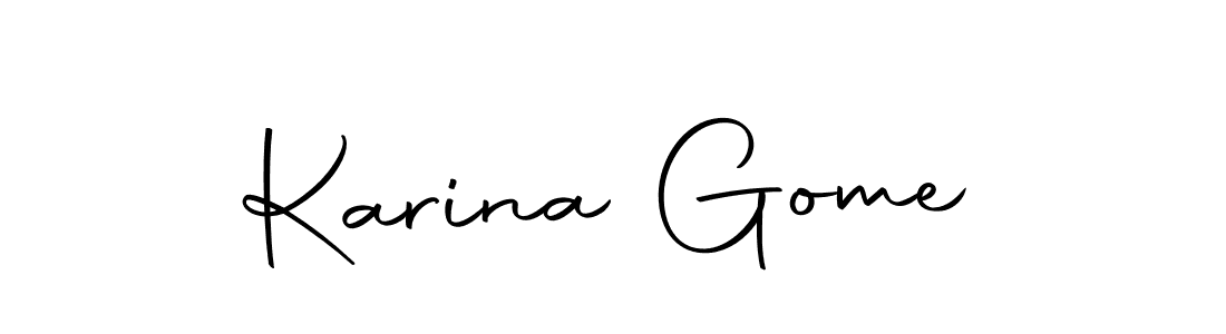 The best way (Autography-DOLnW) to make a short signature is to pick only two or three words in your name. The name Karina Gome include a total of six letters. For converting this name. Karina Gome signature style 10 images and pictures png